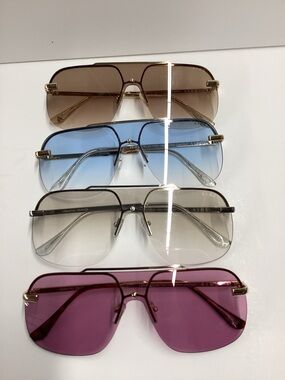 Aire Women’s Venatici Rimless Aviator Sunglasses - Set of 4